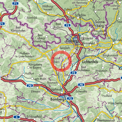 Landkarte Untermerzbach