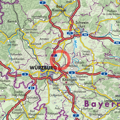 Landkarte Unterpleichfeld