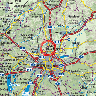 Landkarte Unterschleißheim