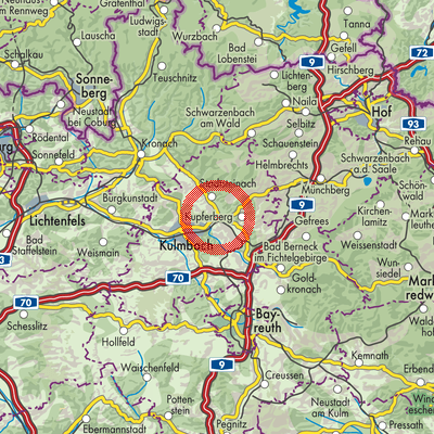 Landkarte Untersteinach