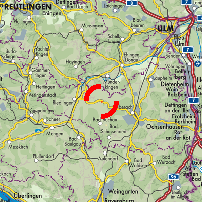 Landkarte Uttenweiler