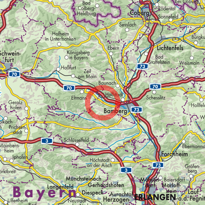 Landkarte Viereth-Trunstadt