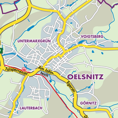 Übersichtsplan Oelsnitz/Vogtland