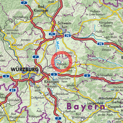 Landkarte Volkach