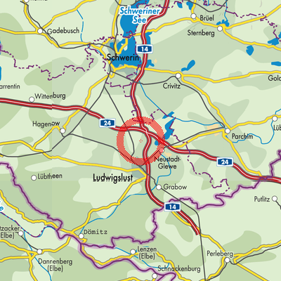 Landkarte Wöbbelin