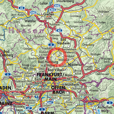 Landkarte Wöllstadt