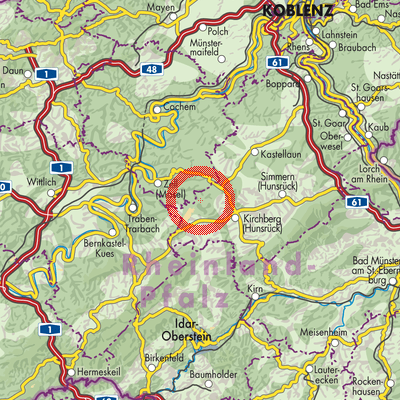 Landkarte Würrich