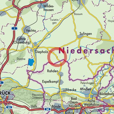 Landkarte Wagenfeld