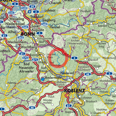 Landkarte Waldbreitbach