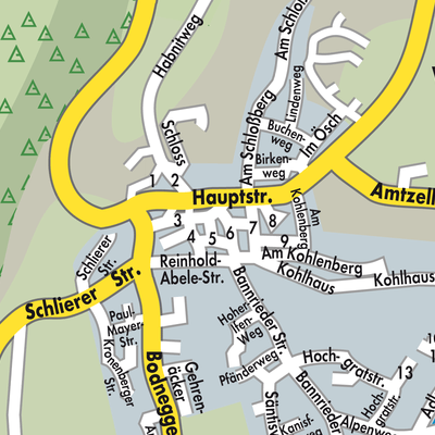 Stadtplan Waldburg