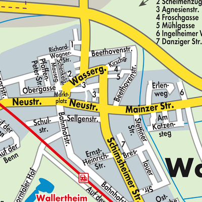 Stadtplan Wallertheim