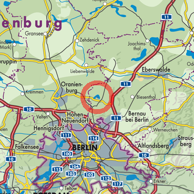 Landkarte Wandlitz