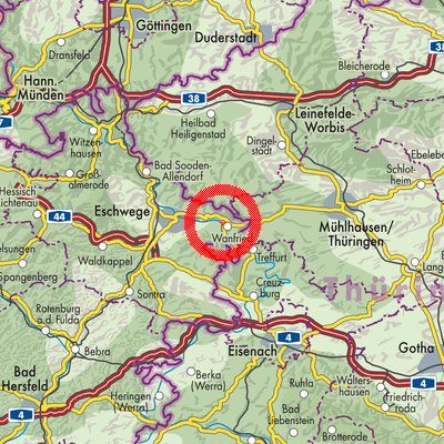 Landkarte Wanfried