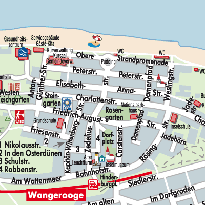 Stadtplan Wangerooge