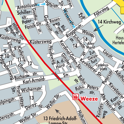 Stadtplan Weeze