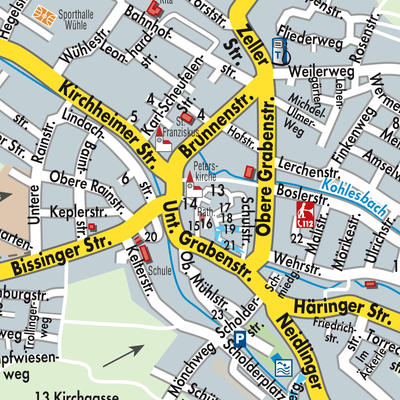 Stadtplan Weilheim an der Teck