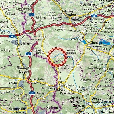 Landkarte Weiltingen
