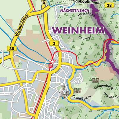Übersichtsplan Weinheim