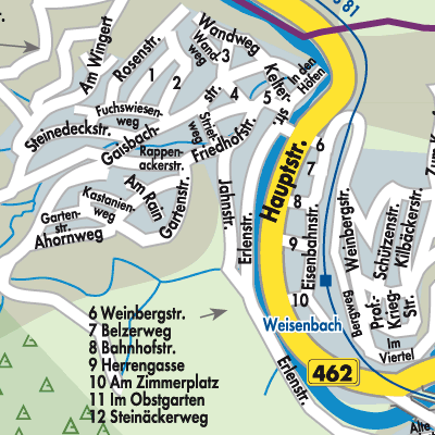Stadtplan Weisenbach