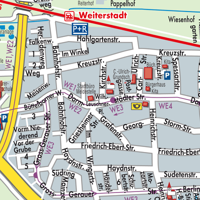 Stadtplan Weiterstadt