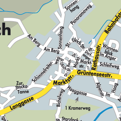 Stadtplan Wertach