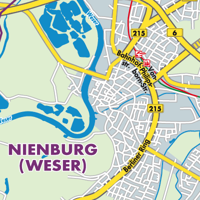 Übersichtsplan Nienburg/Weser