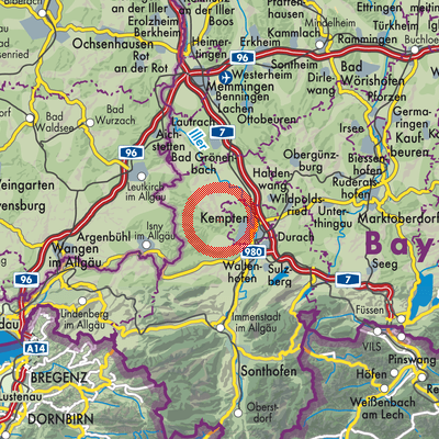 Landkarte Wiggensbach
