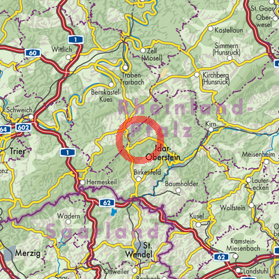Landkarte Wirschweiler