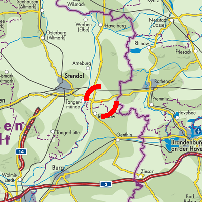 Landkarte Wust-Fischbeck