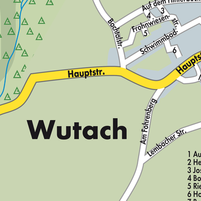 Stadtplan Wutach