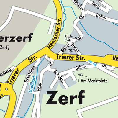 Stadtplan Zerf