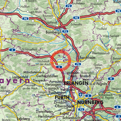 Landkarte Adelsdorf