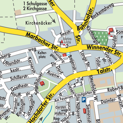 Stadtplan Affalterbach