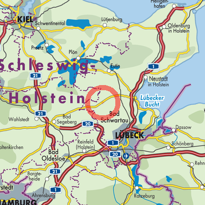 Landkarte Ahrensbök