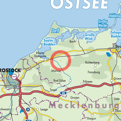 Landkarte Ahrenshagen-Daskow
