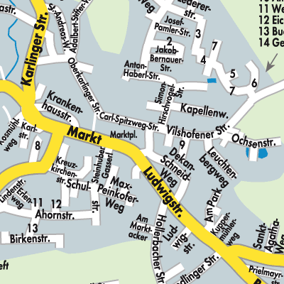 Stadtplan Aidenbach