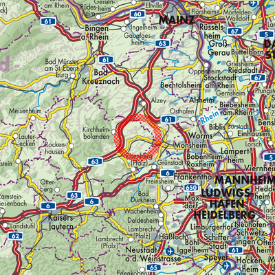 Landkarte Albisheim (Pfrimm)