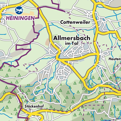 Übersichtsplan Allmersbach im Tal