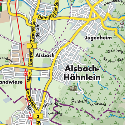 Übersichtsplan Alsbach-Hähnlein