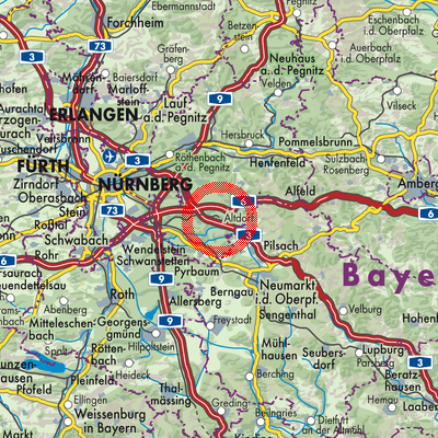 Landkarte Altdorf bei Nürnberg