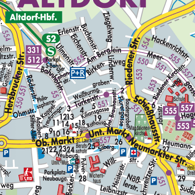 Stadtplan Altdorf bei Nürnberg