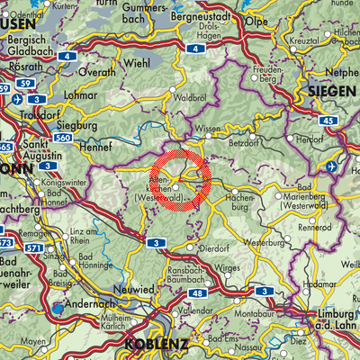 Landkarte Altenkirchen (Westerwald)