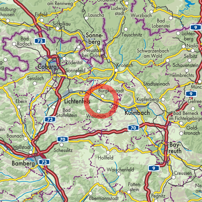 Landkarte Altenkunstadt