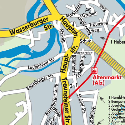 Stadtplan Altenmarkt an der Alz