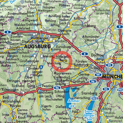 Landkarte Althegnenberg