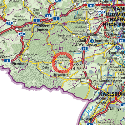Landkarte Annweiler am Trifels