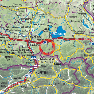 Landkarte Aschau im Chiemgau