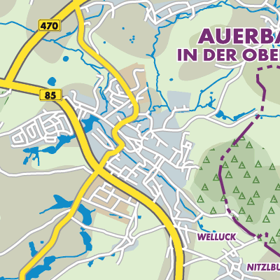 Übersichtsplan Auerbach in der Oberpfalz