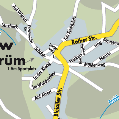 Stadtplan Auw bei Prüm