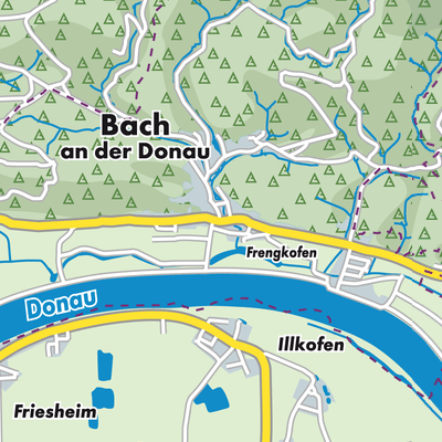Übersichtsplan Bach an der Donau